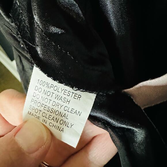 MAC DUGGAL Ieena Black Chiffon Lace Up Back Cut Out Middle Gown Dress Size 6 - Picture 16 of 16